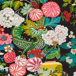 Chiang Mai Dragon Ebony 173275 by Schumacher Fabric