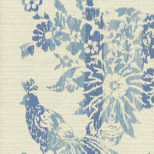 Cooper House Ikat Indigo 1308000 by Schumacher Fabric