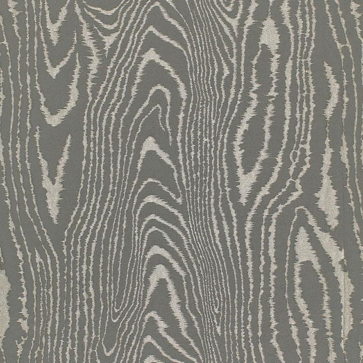 Faux Bois Moir Weave Charcoal 68831 by Schumacher Fabric Chroma 27.5" - Fabric Carolina -