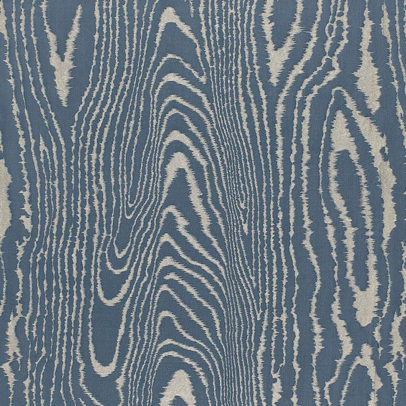 Faux Bois Moir Weave Midnight 68832 by Schumacher Fabric Chroma 27.5" - Fabric Carolina -