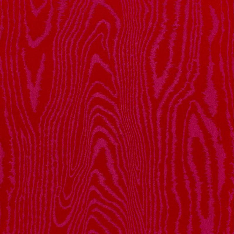 Faux Bois Moir Weave Rouge 68833 by Schumacher Fabric Chroma 27.5" - Fabric Carolina -