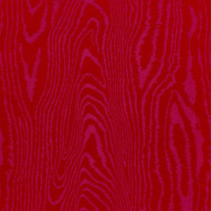 Faux Bois Moir Weave Rouge 68833 by Schumacher Fabric