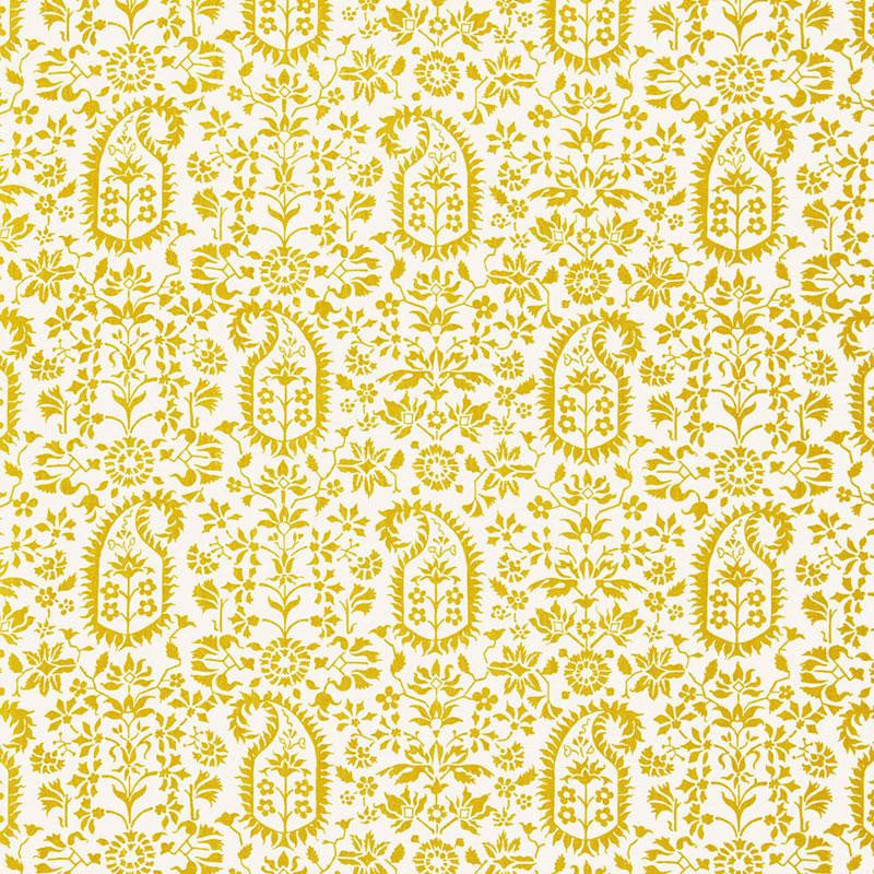 Kalika Paisley Print Citron 174863 by Schumacher Fabric Chroma 18.0" - Fabric Carolina -
