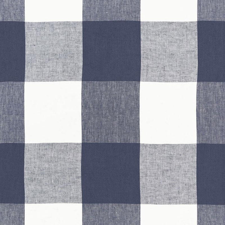 Key Largo Check Navy 68370 by Schumacher Fabric Calypso 13.5" - Fabric Carolina -