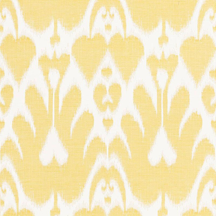 Lela Cotton Ikat Canary 68580 by Schumacher Designer Fabric Ikat Collection 13.75" - Swanky Fabrics -