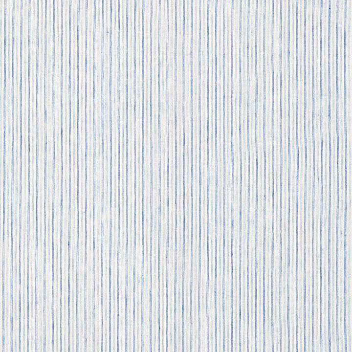 Mackay Linen Stripe Sheer Sky 65993 by Schumacher Designer Fabric Sea Island Stripe - Swanky Fabrics -