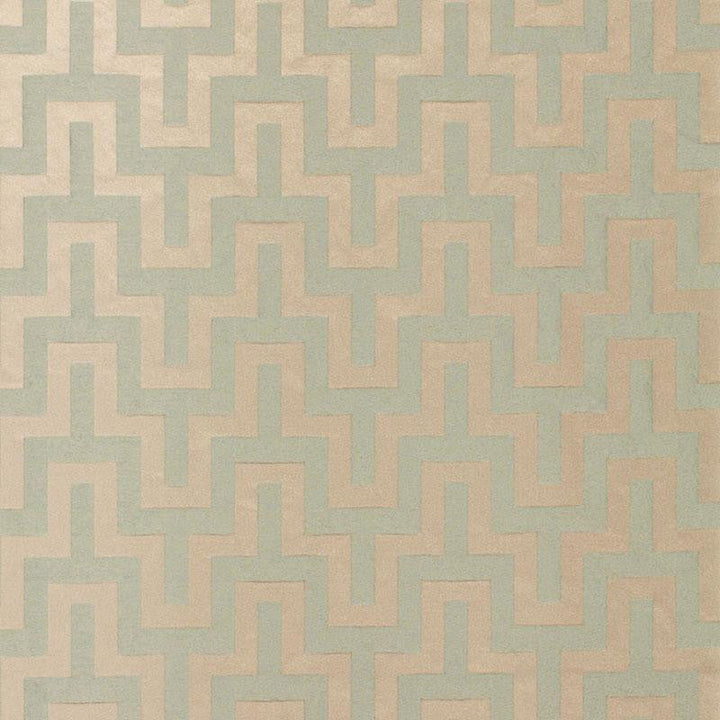 Maubray Weave Aqua 66551 by Schumacher Designer Fabric Courtrai 6.62" - Swanky Fabrics -