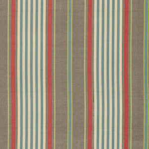 Minzer Cotton Stripe Red Earth 66013 by Schumacher Fabric