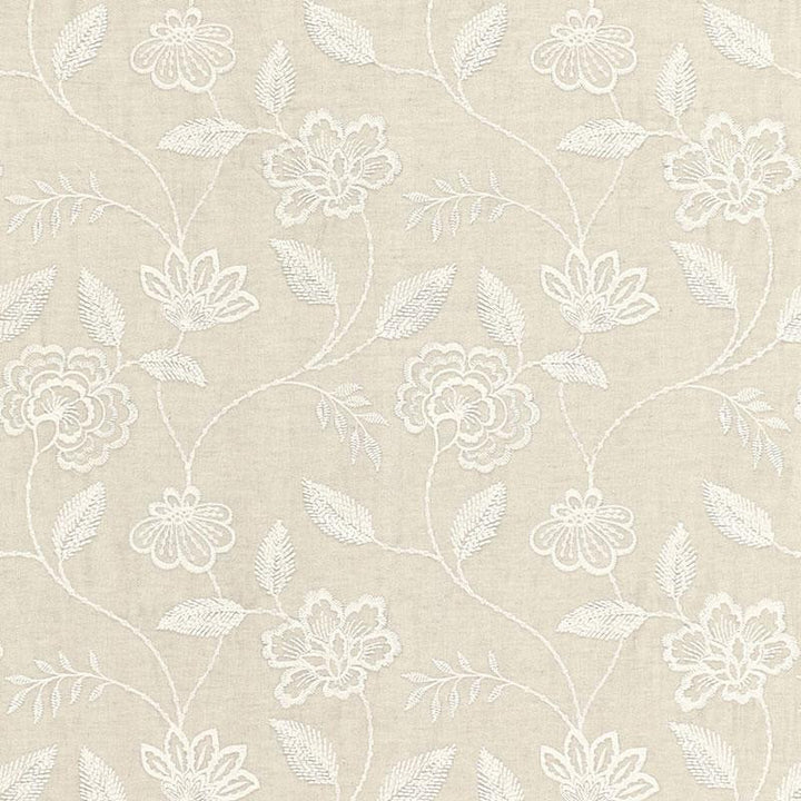 Penelope Embroidery Linen 68761 by Schumacher Fabric Chroma 12.75" - Fabric Carolina -