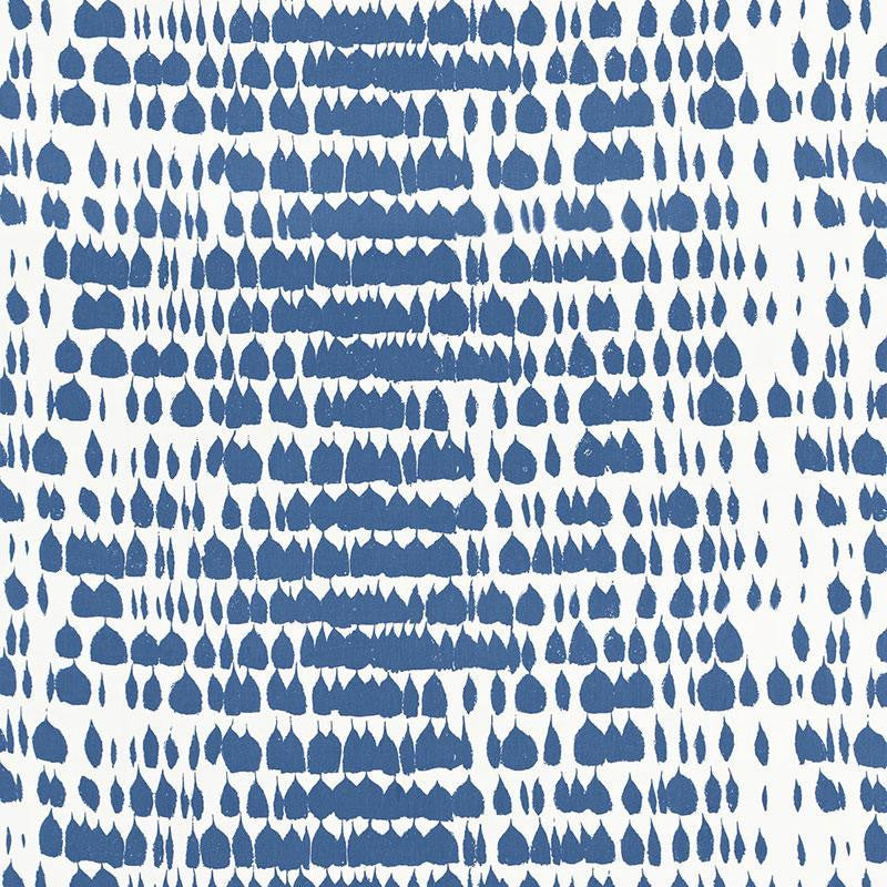 Queen Of Spain Water 175203 by Schumacher Fabric Exuberant Prints 48.0" - Fabric Carolina -