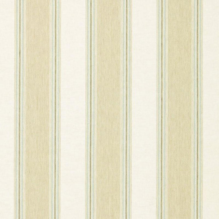 Savannah Linen Stripe Sesame 66080 by Schumacher Fabric Sea Island Stripe 7.62" - Fabric Carolina -