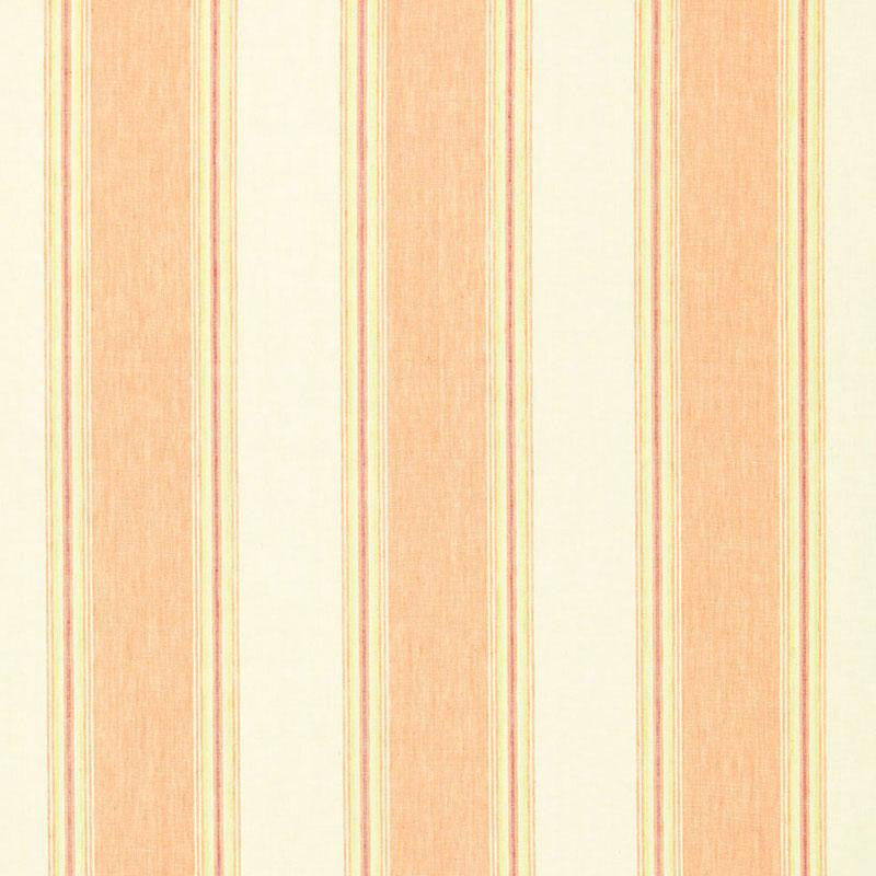 Savannah Linen Stripe Blossom 66081 by Schumacher Designer Fabric Sea Island Stripe 7.62" - Swanky Fabrics -
