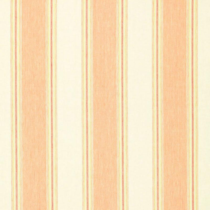 Savannah Linen Stripe Blossom 66081 by Schumacher Designer Fabric Sea Island Stripe 7.62" - Swanky Fabrics -