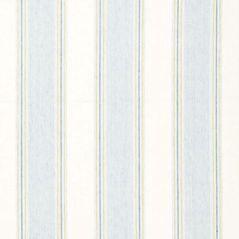 Savannah Linen Stripe Chambray 66082 by Schumacher Designer Fabric Sea Island Stripe 7.62" - Swanky Fabrics -