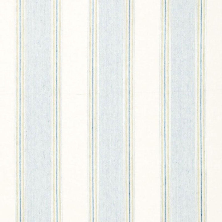 Savannah Linen Stripe Chambray 66082 by Schumacher Fabric Sea Island Stripe 7.62" - Fabric Carolina -