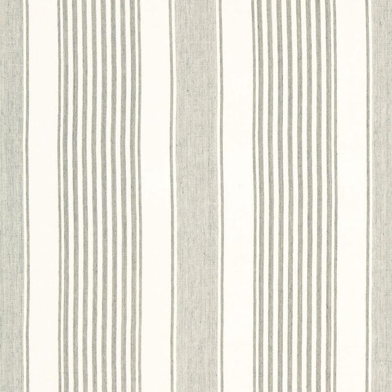 Summerville Linen Stripe Gull 66092 by Schumacher Fabric Sea Island Stripe 13.5" - Fabric Carolina -