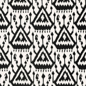 Vientiane Ikat Ebony 175021 by Schumacher Fabric