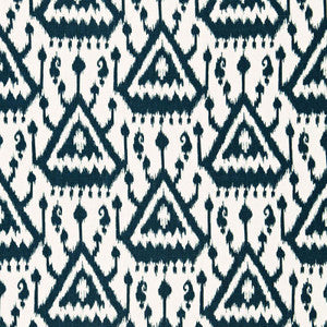 Vientiane Ikat Indigo 175022 by Schumacher Fabric
