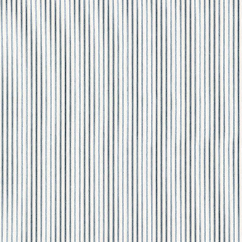 Wellfleet Ticking Stripe Ocean 66021 by Schumacher Designer Fabric Sea Island Stripe - Swanky Fabrics -