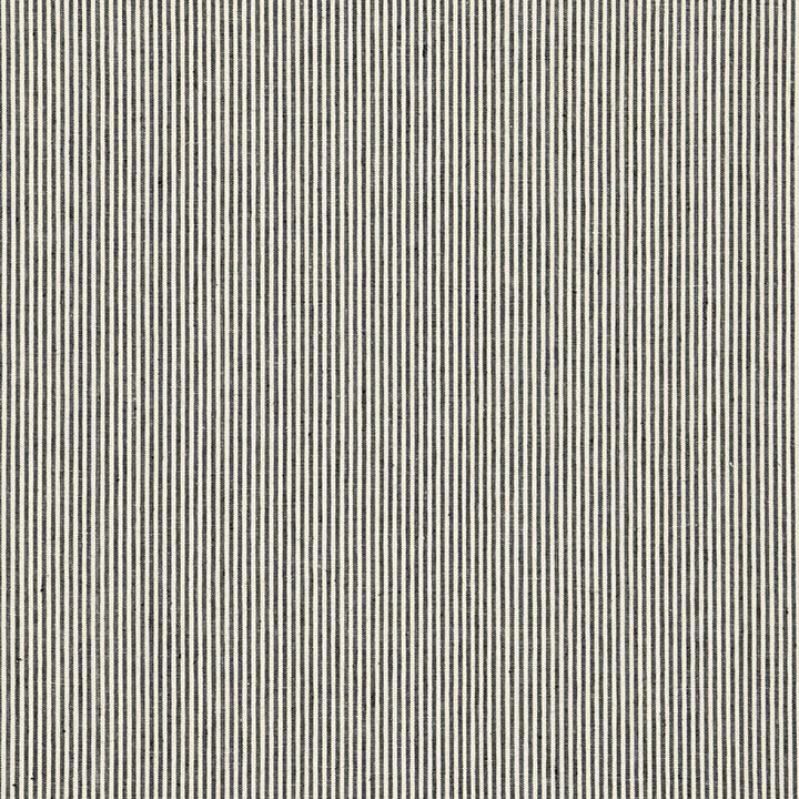 Wesley Ticking Stripe Ebony 65981 by Schumacher Fabric Sea Island Stripe - Fabric Carolina -