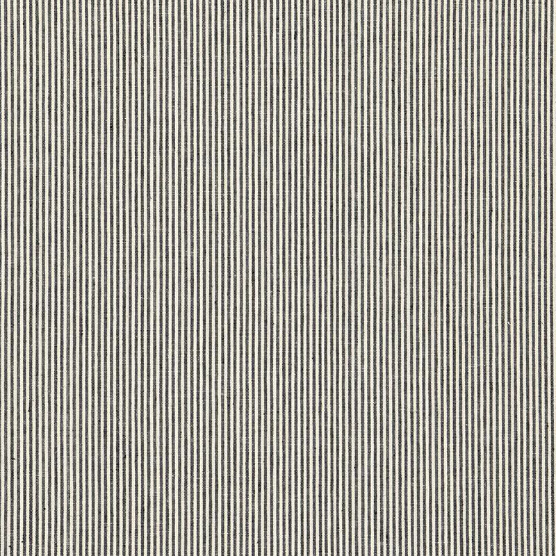 Wesley Ticking Stripe Ebony 65981 by Schumacher Designer Fabric Sea Island Stripe - Swanky Fabrics -
