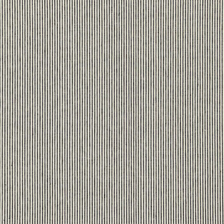 Wesley Ticking Stripe Ebony 65981 by Schumacher Designer Fabric Sea Island Stripe - Swanky Fabrics -