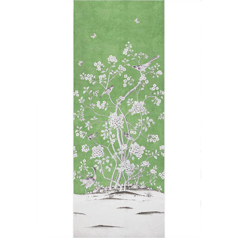 Chinois Palais Panel Lettuce 5007120 by Schumacher Wallpaper Mary Mcdonald 51.75" - Fabric Carolina -