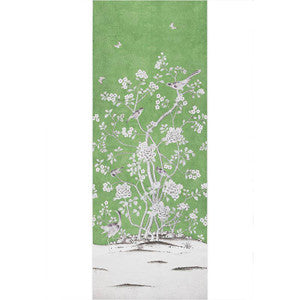Chinois Palais Panel Lettuce 5007120 by Schumacher Wallpaper