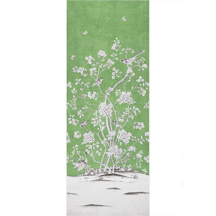 Chinois Palais Panel Lettuce 5007120 by Schumacher Designer Wallpaper Mary Mcdonald 51.75" - Swanky Fabrics -
