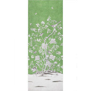 Chinois Palais Panel Lettuce 5007120 by Schumacher Wallpaper