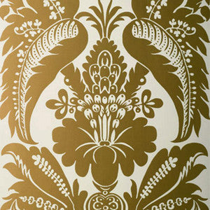 Montebello Damask Slate 5003731 by Schumacher Wallpaper