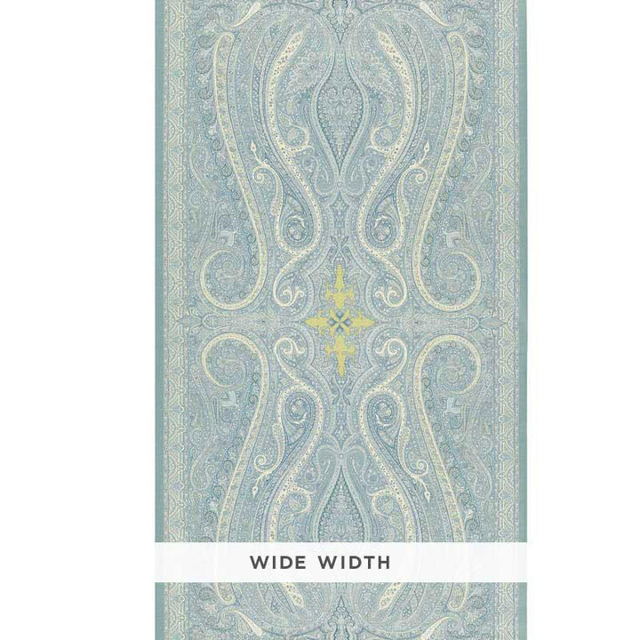 Pasha Paisley Sky 5006600 by Schumacher Wallpaper Ottoman Chic 55.25" - Fabric Carolina -