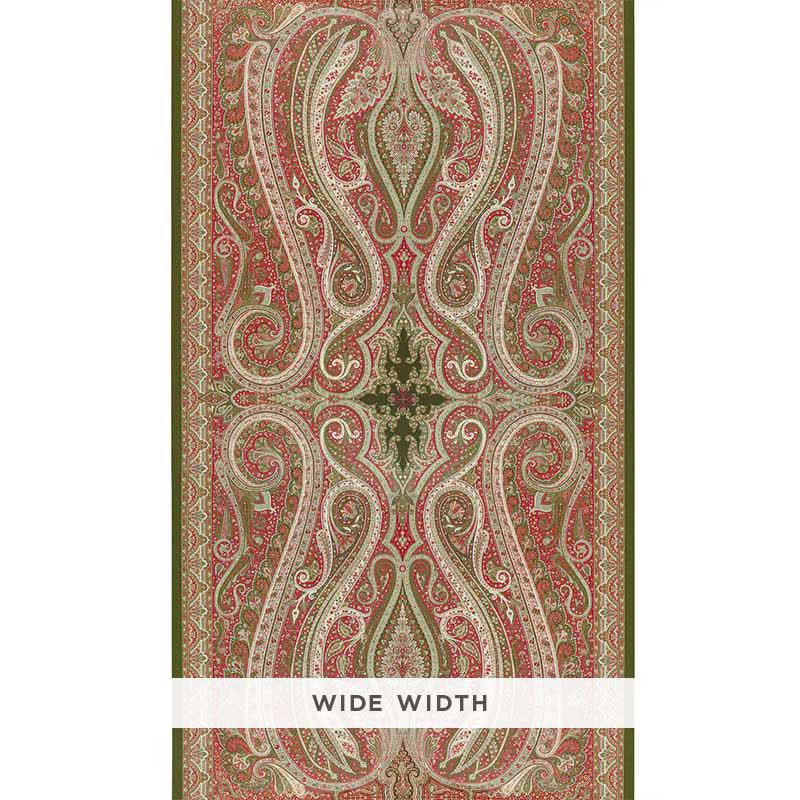 Pasha Paisley Pomegranate 5006601 by Schumacher Wallpaper Ottoman Chic 55.25" - Fabric Carolina -