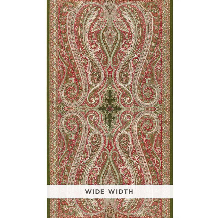 Pasha Paisley Pomegranate 5006601 by Schumacher Wallpaper Ottoman Chic 55.25" - Fabric Carolina -