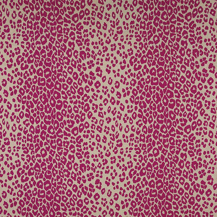 Iconic Leopard Fuchsia/Natural 175723 by Schumacher Designer Fabric Schumacher Classics 26.5" - Swanky Fabrics -