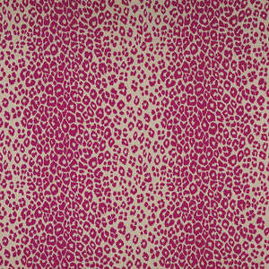 Iconic Leopard Fuchsia/Natural 175723 by Schumacher Fabric