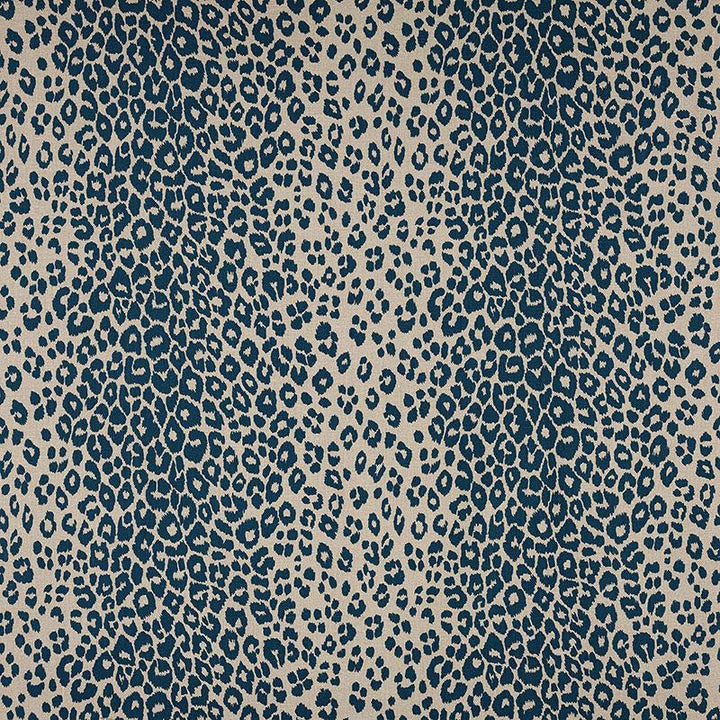 Iconic Leopard Ink/Natural 175724 by Schumacher Designer Fabric Schumacher Classics 26.5" - Swanky Fabrics -