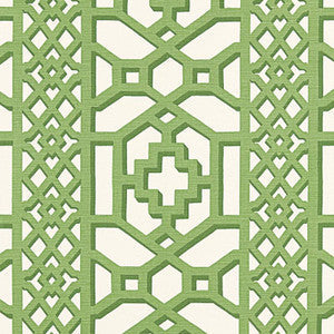 Zanzibar Trellis Matte Jade 175741 by Schumacher Fabric