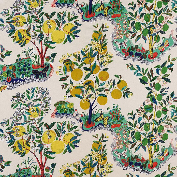 Citrus Garden Primary 175760 by Schumacher Fabric Good Vibrations 52.0" - Fabric Carolina -