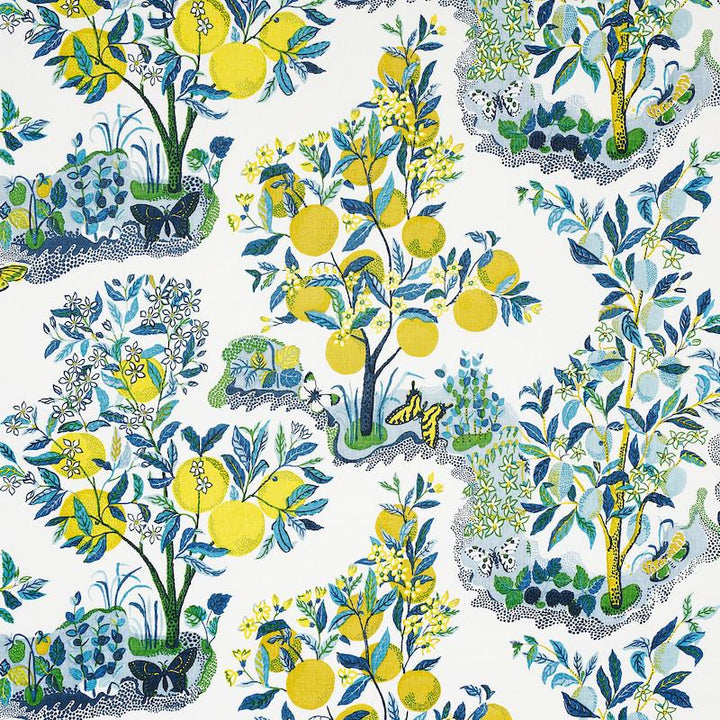 Citrus Garden Pool 175761 by Schumacher Fabric Good Vibrations 52.0" - Fabric Carolina -