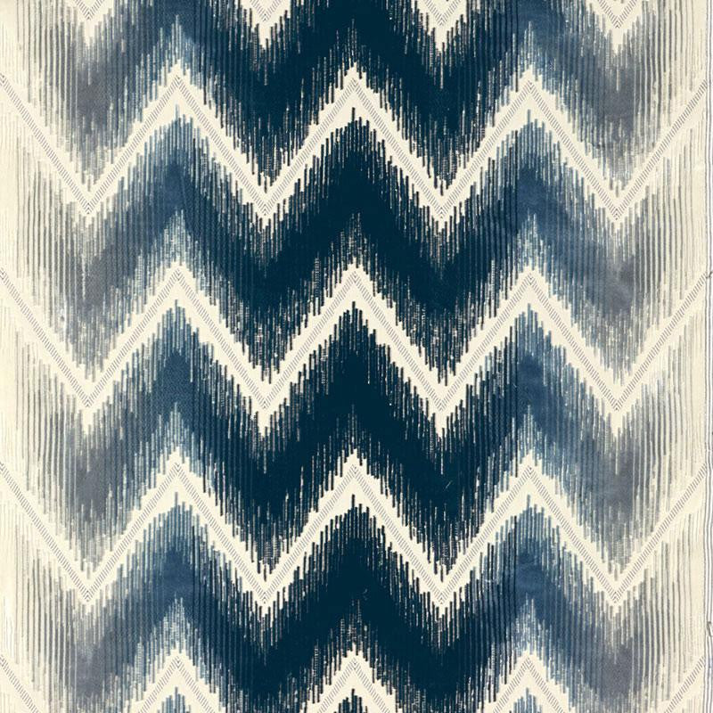 Shock Wave Midnight 54862 by Schumacher Fabric 125Th Anniversary 25.25" - Fabric Carolina -