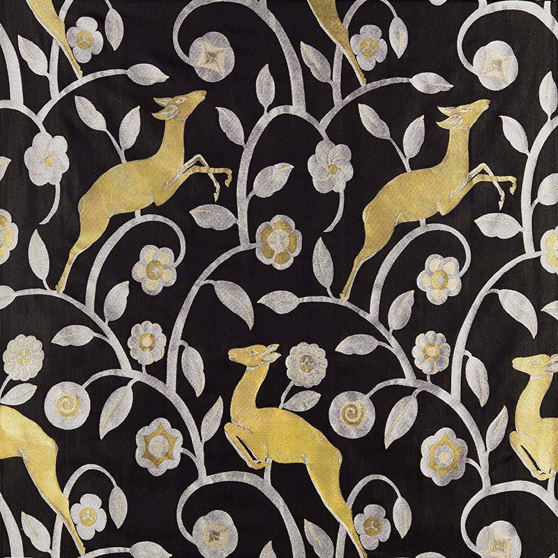 Les Gazelles Au Bois Noir 68910 by Schumacher Fabric 125Th Anniversary 26.0" - Fabric Carolina -