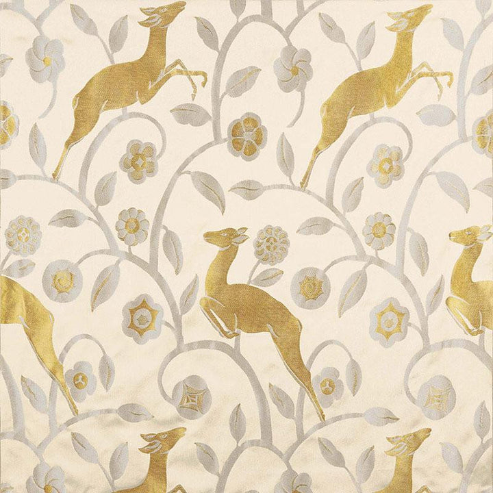 Les Gazelles Au Bois Ecru 68911 by Schumacher Fabric 125Th Anniversary 25.62" - Fabric Carolina -