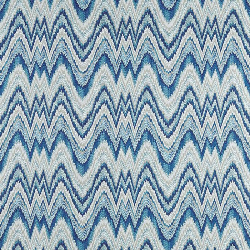 Valkyrie Flame Stitch Delft 68940 by Schumacher Designer Fabric 125Th Anniversary 13.5" - Swanky Fabrics -