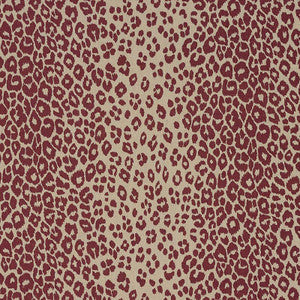 Iconic Leopard Raisin/Natural 175726 by Schumacher Fabric
