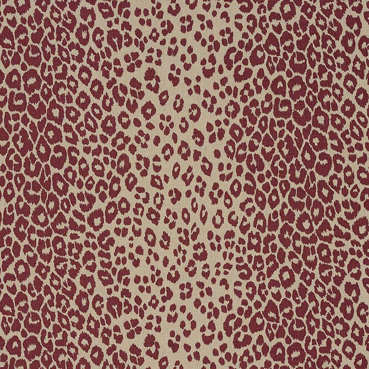 Iconic Leopard Raisin/Natural 175726 by Schumacher Fabric Schumacher Classics 26.5" - Fabric Carolina -
