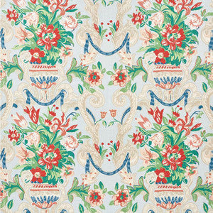 Aylesbury Vase Aqua 173844 by Schumacher Fabric