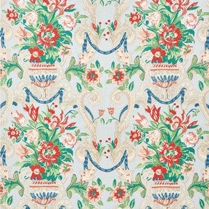 Aylesbury Vase Aqua 173844 by Schumacher Fabric
