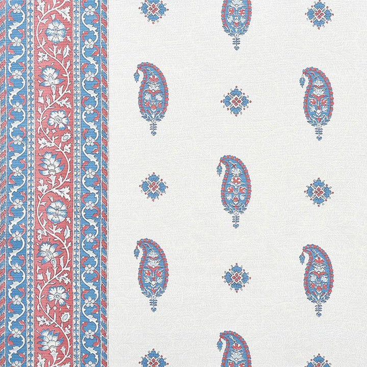 Ojai Paisley Red 177610 by Schumacher Designer Fabric Mark D. Sikes - Swanky Fabrics -