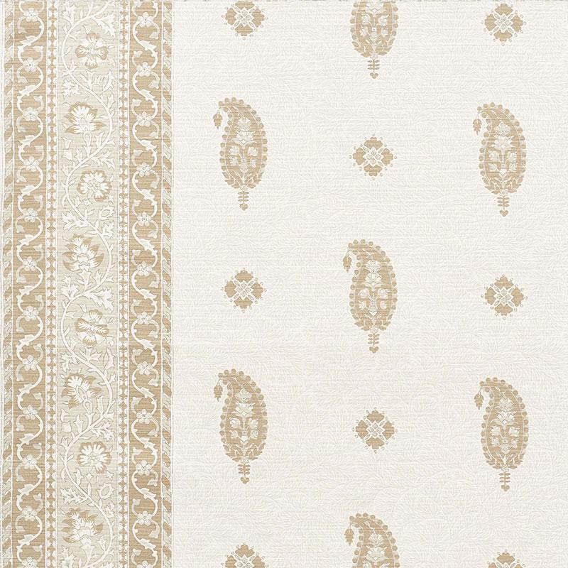Ojai Paisley Neutral 177612 by Schumacher Designer Fabric Mark D. Sikes - Swanky Fabrics -